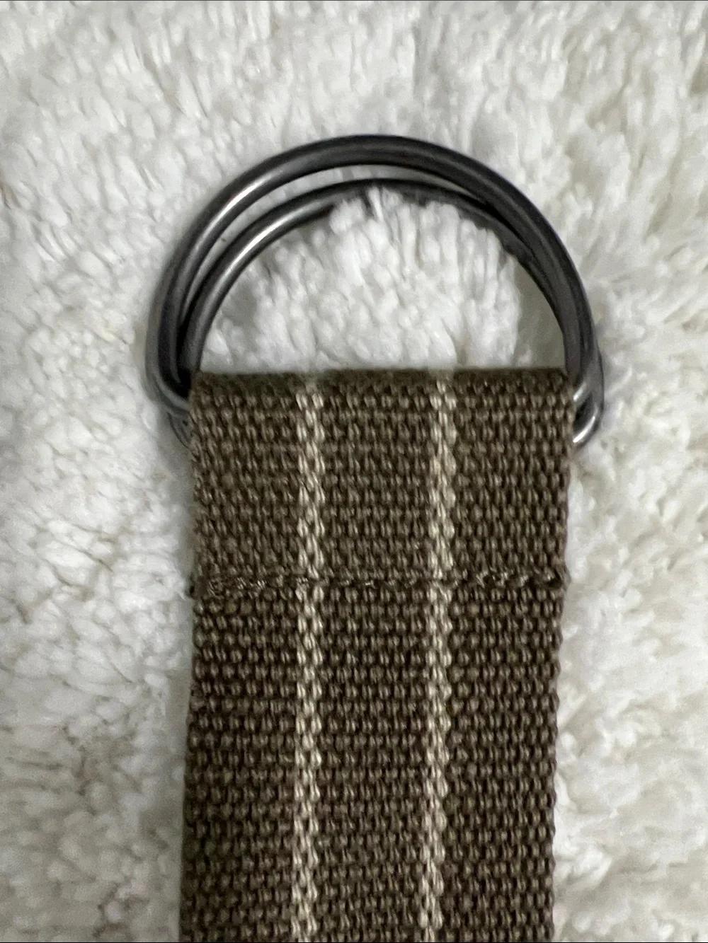 Olive Green Striped Long Fabric Belt